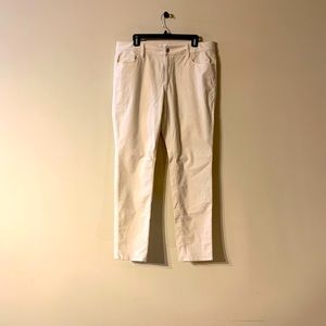 Loft NWT Off White Corduroy Jeans Size 14